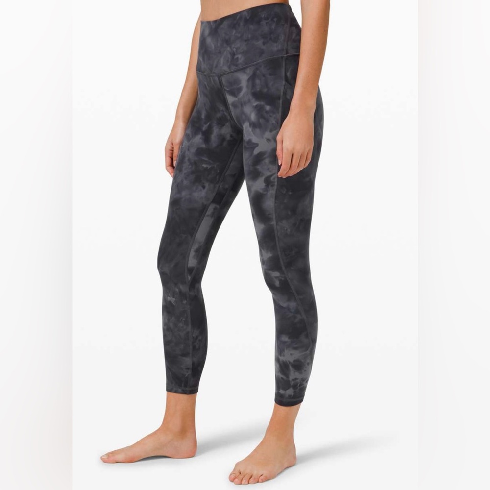 Lululemon Align High Rise Pant w/ Pockets Diamond Dye Pitch Graphite Grey 8/10